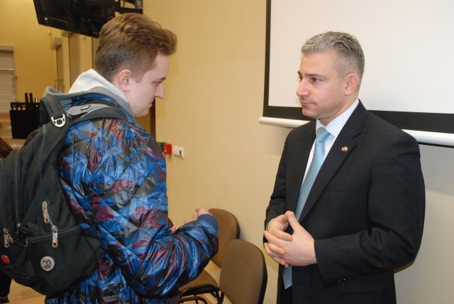 Konsul Ambasady USA z wizytą w PWSTE w Jarosławiu