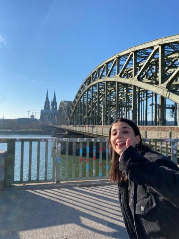 Ece Kepir Erasmus+ student from Munzur University in the 2022/23 academic year during her trip to Germany