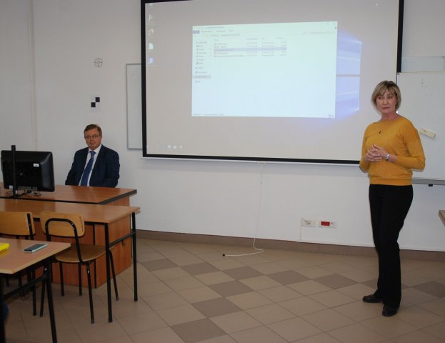 Prof. Anzhela Kuznyetsova - Rektor Uniwersytetu Bankowości w Kijowie gościem PWSTE w Jarosławiu (9-13.12.2019 r.) w ramach programu Erasmus+