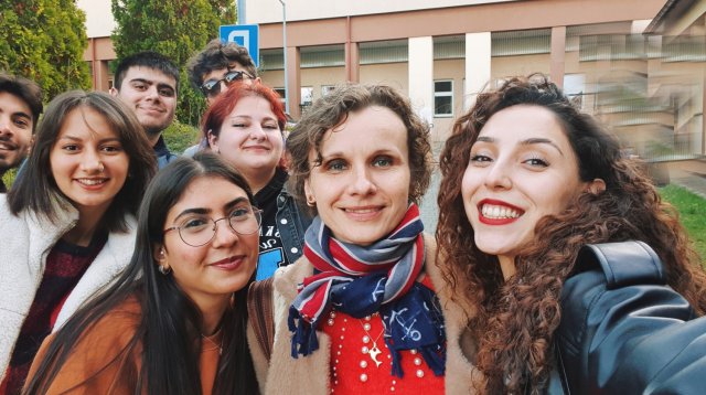 Quite spontaneous photos with my Erasmus+ students taken once after class