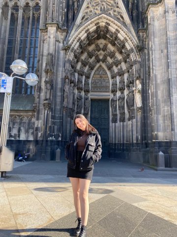 Ece Kepir Erasmus+ student from Munzur University in the 2022/23 academic year during her trip to Germany