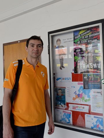 Vitalii Tokarenko podczas wymiany w ramach Erasmusa+ na University of Presov na Słowacji w okresie 01.02-30.06.2016 r.